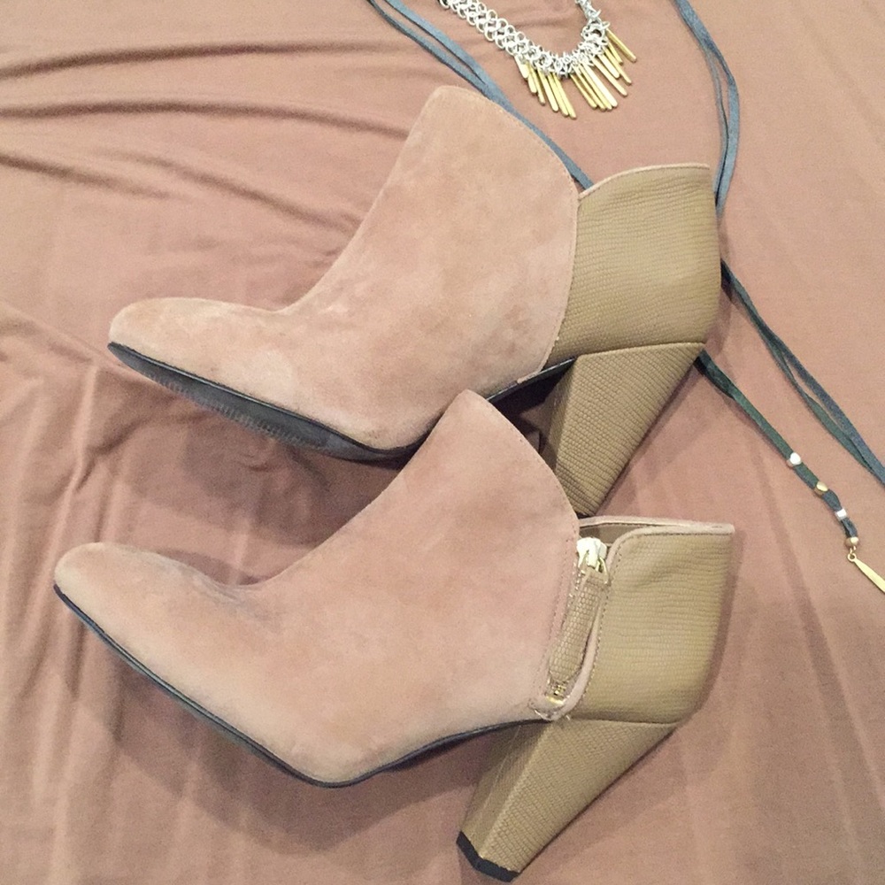 Gianni Bini suede and leather booties